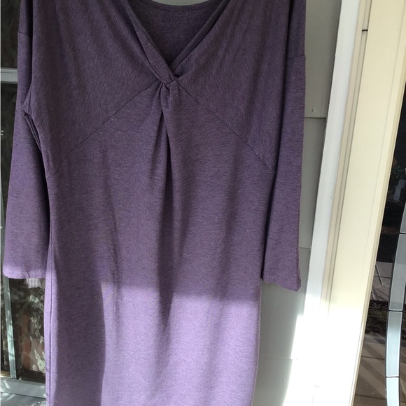 Ladies sz Large dress loft retail $69.99 purple new lovely Comfort soft - Picture 7 of 15